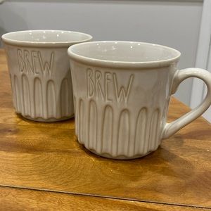 NWOT.  Rae Dunn, set of 2, 16oz., ceramic mugs.